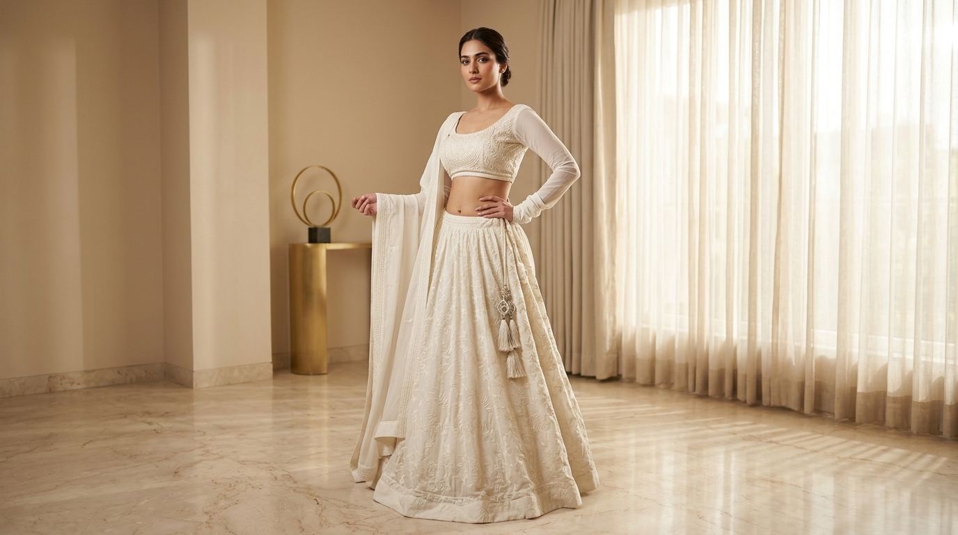 Shwet Rani — Dupatta pose