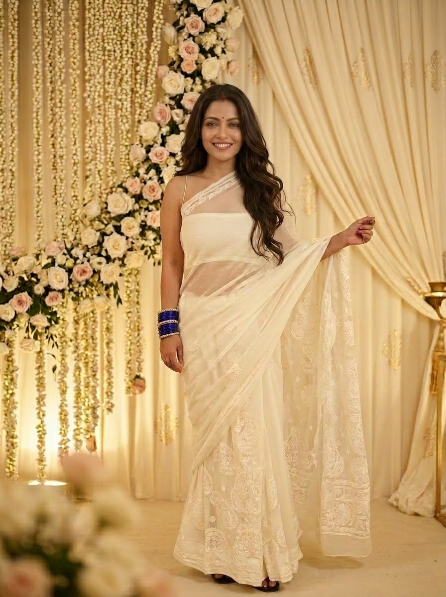 Chaand Ivory Saree