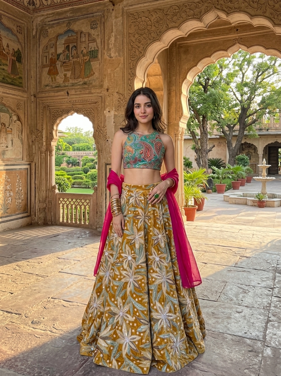 Dhaaga New Collection — Zafran Lehenga